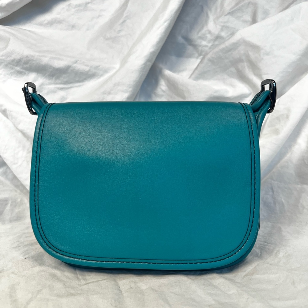 Coach 75th Anniversary Re-Edition Saddle Bag 18 - Dark Teal - Picture 2 of 12